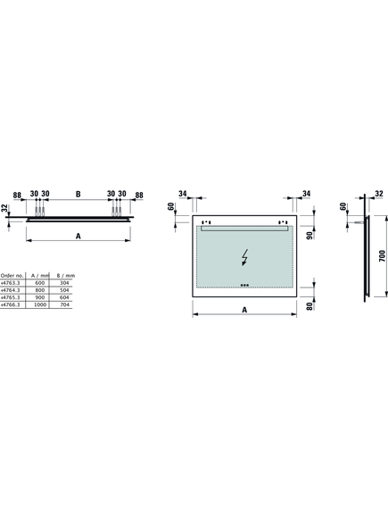 Купить Зеркало Laufen Leelo 600x700, Led-подсветка 2700K-6000K, IP44, 3 выкл, 4.4763.3.950.144.1 (4.4763.3.950.144.1) по цене 74990 руб., в Санкт-Петебруге в интернет магазине 100-Систем, а также дургие товары LAUFEN из раздела Зеркала и Мебель для ванной комнаты