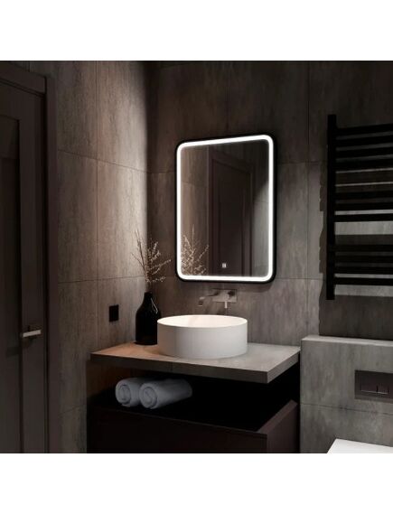 Купить Зеркало Континент Enjoy black LED 600x800 (злп1100) по цене 9860 руб., в Санкт-Петебруге в интернет магазине 100-Систем, а также дургие товары Континент из раздела Зеркала и Мебель для ванной комнаты