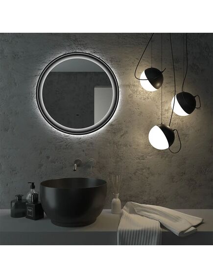 Купить Зеркало Континент  Planet Black LED D 600 (злп623) по цене 12280 руб., в Санкт-Петебруге в интернет магазине 100-Систем, а также дургие товары Континент из раздела Зеркала и Мебель для ванной комнаты