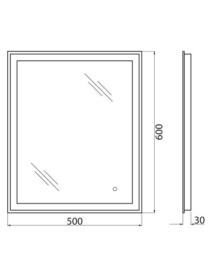 Купить Зеркало BelBagno SPC-GRT 50 с сенсорным выключателем с подсветкой (spc-grt-500-600-led-tch) по цене 8260 руб., в Санкт-Петебруге в интернет магазине 100-Систем, а также дургие товары BelBagno из раздела Зеркала и Мебель для ванной комнаты