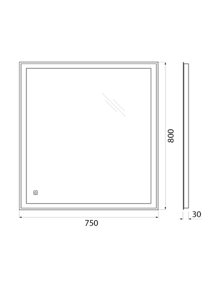 Купить Зеркало BelBagno SPC-GRT-750-800-LED-TCH (spc-grt-750-800-led-tch) по цене 10490 руб., в Санкт-Петебруге в интернет магазине 100-Систем, а также дургие товары BelBagno из раздела Зеркала и Мебель для ванной комнаты