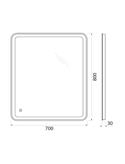 Купить Зеркало BelBagno SPC-MAR-700-800-LED-TCH (spc-mar-700-800-led-tch) по цене 9580 руб., в Санкт-Петебруге в интернет магазине 100-Систем, а также дургие товары BelBagno из раздела Зеркала и Мебель для ванной комнаты