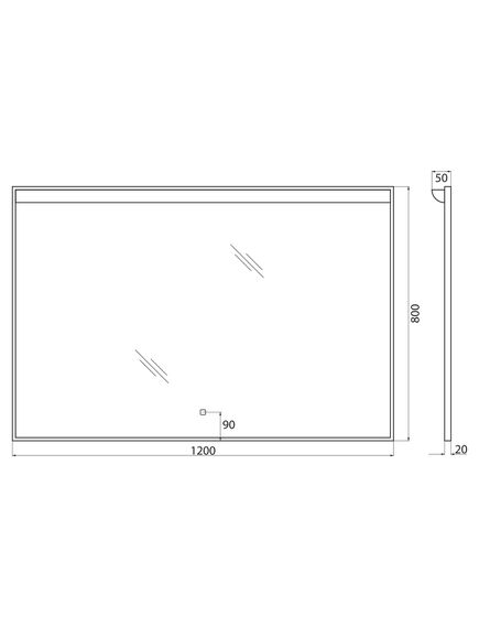 Купить Зеркало BelBagno SPC-UNO-1200-800-TCH (spc-uno-1200-800-tch) по цене 17800 руб., в Санкт-Петебруге в интернет магазине 100-Систем, а также дургие товары BelBagno из раздела Зеркала и Мебель для ванной комнаты