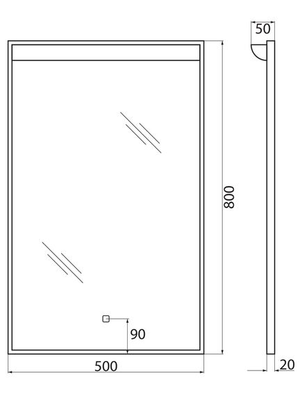 Купить Зеркало BelBagno SPC-UNO-500-800-TCH (spc-uno-500-800-tch) по цене 11140 руб., в Санкт-Петебруге в интернет магазине 100-Систем, а также дургие товары BelBagno из раздела Зеркала и Мебель для ванной комнаты