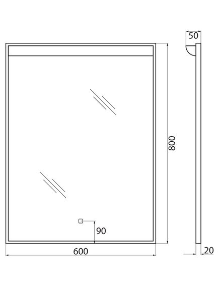 Купить Зеркало BelBagno SPC-UNO-600-800-TCH (spc-uno-600-800-tch) по цене 12090 руб., в Санкт-Петебруге в интернет магазине 100-Систем, а также дургие товары BelBagno из раздела Зеркала и Мебель для ванной комнаты