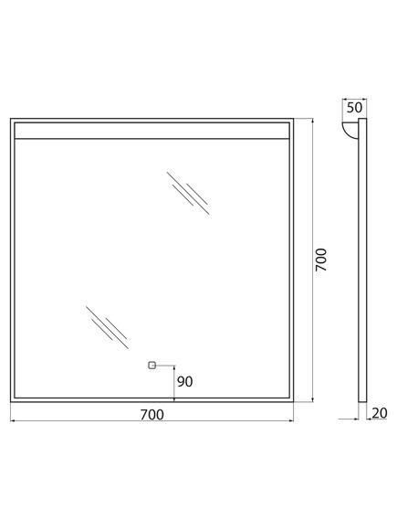 Купить Зеркало BelBagno SPC-UNO-700-700-TCH (spc-uno-700-700-tch) по цене 11630 руб., в Санкт-Петебруге в интернет магазине 100-Систем, а также дургие товары BelBagno из раздела Зеркала и Мебель для ванной комнаты