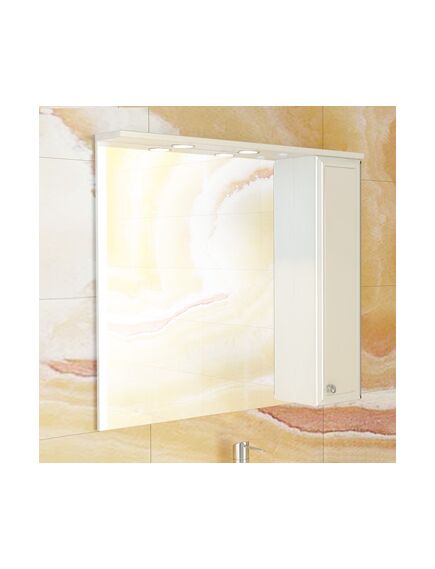 Купить COMFORTY. Зеркало-шкаф "Сочи-85" белый глянец (00003132119) по цене 13600 руб., в Санкт-Петебруге в интернет магазине 100-Систем, а также дургие товары COMFORTY из раздела Зеркальные шкафы для ванной и Мебель для ванной комнаты