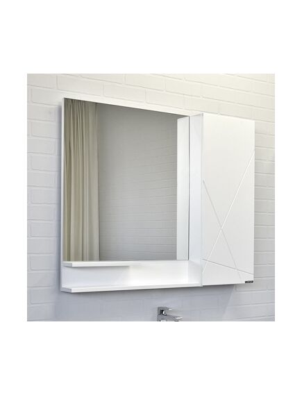 Купить Зеркало-шкаф Comforty Мерано-90 белый матовый (00-00010664cf) по цене 17600 руб., в Санкт-Петебруге в интернет магазине 100-Систем, а также дургие товары COMFORTY из раздела Зеркальные шкафы для ванной и Мебель для ванной комнаты