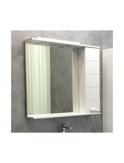 Купить COMFORTY. Зеркало-шкаф "Модена М-90" белый матовый (00-00001641) по цене 15100 руб., в Санкт-Петебруге в интернет магазине 100-Систем, а также дургие товары COMFORTY из раздела Зеркальные шкафы для ванной и Мебель для ванной комнаты