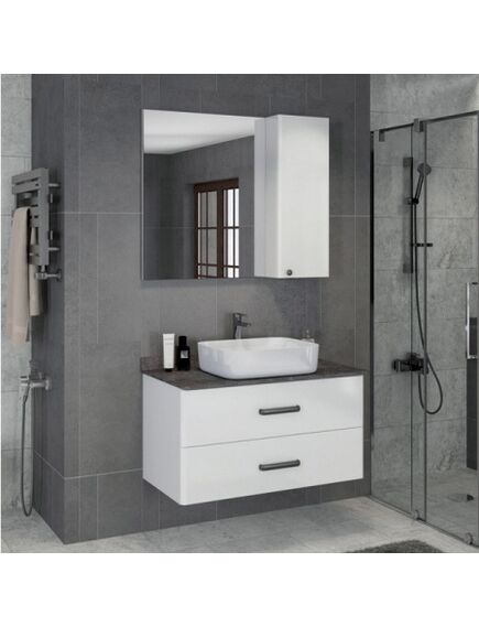 Купить Comforty. Зеркало-шкаф "Амстердам-95" белый (00004143986CF) по цене 12900 руб., в Санкт-Петебруге в интернет магазине 100-Систем, а также дургие товары COMFORTY из раздела Зеркальные шкафы для ванной и Мебель для ванной комнаты