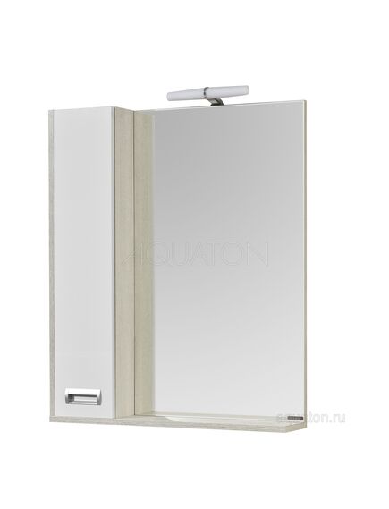 Купить Зеркальный шкаф AQUATON Бекка PRO 70 белый, дуб сомерсет 1A214702BAC20 (1a214702bac20) по цене 9270 руб., в Санкт-Петебруге в интернет магазине 100-Систем, а также дургие товары AQUATON из раздела Зеркальные шкафы для ванной и Мебель для ванной комнаты