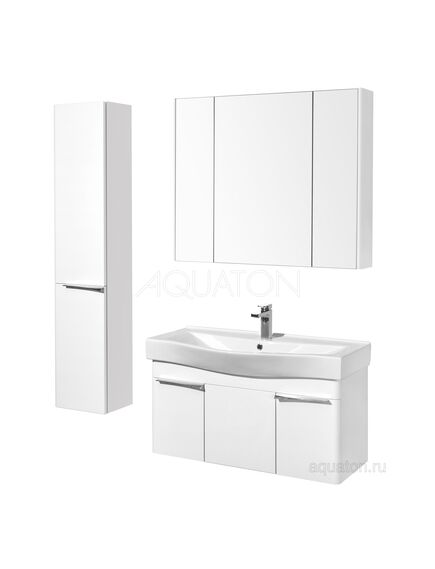 Купить Зеркальный шкаф AQUATON Беверли 100 белый 1A237202BV010 (1a237202bv010) по цене 16890 руб., в Санкт-Петебруге в интернет магазине 100-Систем, а также дургие товары AQUATON из раздела Зеркальные шкафы для ванной и Мебель для ванной комнаты