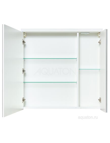 Купить Зеркальный шкаф AQUATON Брук 80 белый 1A200602BC010 (1a200602bc010) по цене 20310 руб., в Санкт-Петебруге в интернет магазине 100-Систем, а также дургие товары AQUATON из раздела Зеркальные шкафы для ванной и Мебель для ванной комнаты