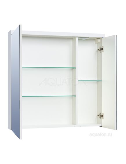 Купить Зеркальный шкаф AQUATON Брук 80 белый 1A200602BC010 (1a200602bc010) по цене 20310 руб., в Санкт-Петебруге в интернет магазине 100-Систем, а также дургие товары AQUATON из раздела Зеркальные шкафы для ванной и Мебель для ванной комнаты