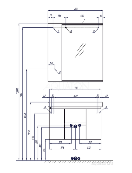 Купить Зеркальный шкаф AQUATON Рене 80 белый, грецкий орех 1A222502NRC80 (1a222502nrc80) по цене 20390.01 руб., в Санкт-Петебруге в интернет магазине 100-Систем, а также дургие товары AQUATON из раздела Зеркальные шкафы для ванной и Мебель для ванной комнаты