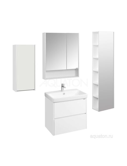 Купить Зеркальный шкаф AQUATON Сканди 70 белый 1A252202SD010 (1a252202sd010) по цене 8690 руб., в Санкт-Петебруге в интернет магазине 100-Систем, а также дургие товары AQUATON из раздела Зеркальные шкафы для ванной и Мебель для ванной комнаты