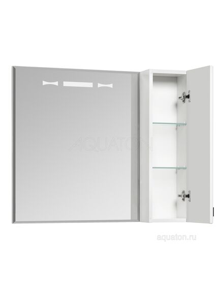 Купить Зеркало AQUATON Диор 80 правое 1A168002DR01R (1a168002dr01r) по цене 13430 руб., в Санкт-Петебруге в интернет магазине 100-Систем, а также дургие товары AQUATON из раздела Зеркальные шкафы для ванной и Мебель для ванной комнаты