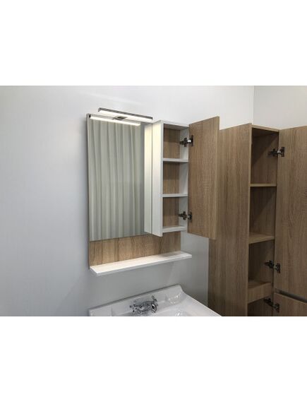 Купить Comforty. Зеркало-шкаф "Рига-60" дуб сонома (00004142211cf) по цене 7400 руб., в Санкт-Петебруге в интернет магазине 100-Систем, а также дургие товары COMFORTY из раздела Зеркальные шкафы для ванной и Мебель для ванной комнаты