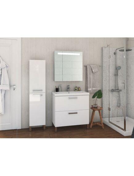 Купить Зеркало-шкаф MELAR 14,5x69,2 с подсветкой универсальная белый (sp-ls-mel70-os) по цене 17990 руб., в Санкт-Петебруге в интернет магазине 100-Систем, а также дургие товары CERSANIT из раздела Зеркальные шкафы для ванной и Мебель для ванной комнаты
