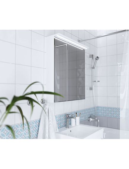 Купить 1MARKA Зеркало-шкаф Соната 75 2д с подсветкой, Белый глянец (ц0000007616) по цене 17945 руб., в Санкт-Петебруге в интернет магазине 100-Систем, а также дургие товары 1MARKA из раздела Зеркальные шкафы для ванной и Мебель для ванной комнаты