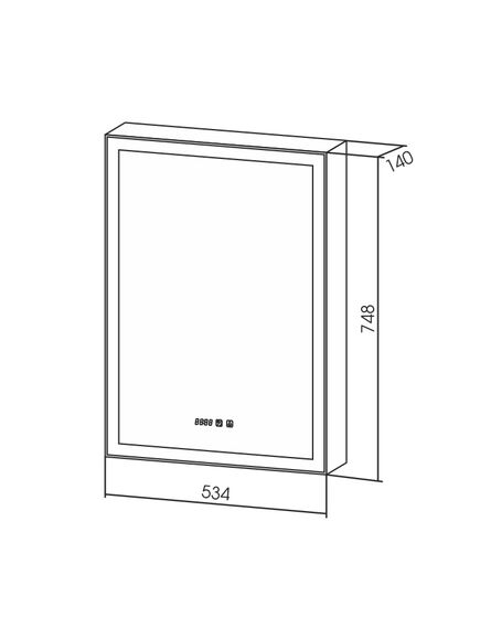 Купить Зеркало-шкаф Azario Киото 53.5х15х75 (led-00002356) по цене 16198 руб., в Санкт-Петебруге в интернет магазине 100-Систем, а также дургие товары Azario из раздела Зеркальные шкафы для ванной и Мебель для ванной комнаты