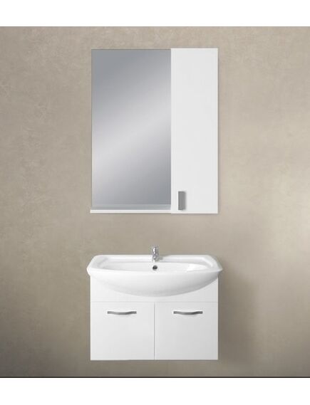 Купить 1Marka Зеркало-шкаф Вита 65 Белый глянец (у26206) по цене 10068 руб., в Санкт-Петебруге в интернет магазине 100-Систем, а также дургие товары 1MARKA из раздела Зеркальные шкафы для ванной и Мебель для ванной комнаты