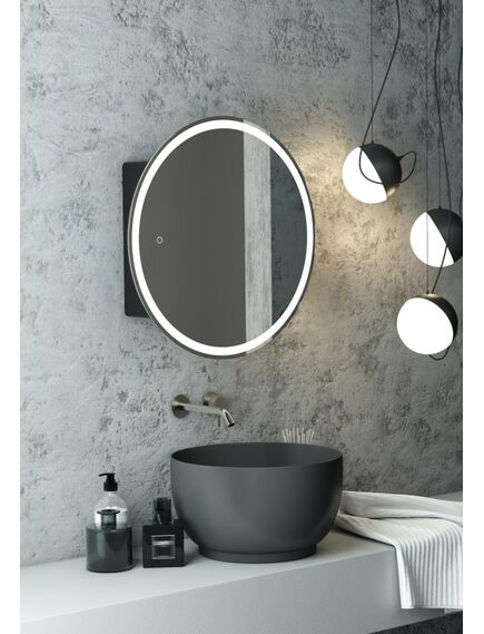 Купить Зеркало-шкаф Континент TORNEO d600  черный (мвк068) по цене 15920 руб., в Санкт-Петебруге в интернет магазине 100-Систем, а также дургие товары Континент из раздела Зеркальные шкафы для ванной и Мебель для ванной комнаты