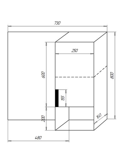 Купить Зеркало-шкаф Azario GRIS 73х16х80 Дуб веллингтон (cs00080419) по цене 9531 руб., в Санкт-Петебруге в интернет магазине 100-Систем, а также дургие товары Azario из раздела Зеркальные шкафы для ванной и Мебель для ванной комнаты