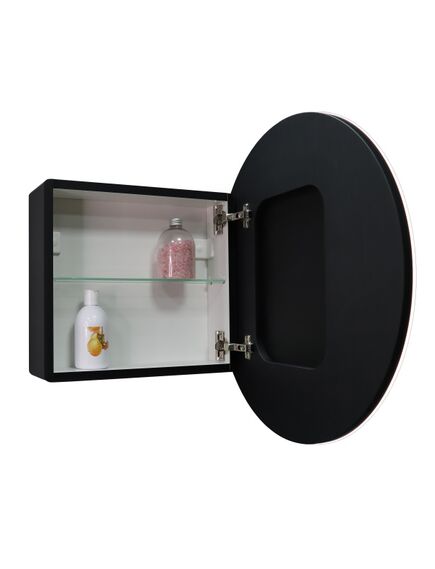 Купить Зеркало-шкаф Континент TORNEO d600  черный (мвк068) по цене 15920 руб., в Санкт-Петебруге в интернет магазине 100-Систем, а также дургие товары Континент из раздела Зеркальные шкафы для ванной и Мебель для ванной комнаты
