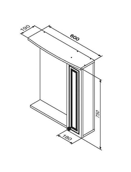 Купить M41MPR0601WG Palace One, зеркало, частично зеркальный шкаф, правый, 60 см, с подсветкой, белый (m41mpr0601wg) по цене 15890 руб., в Санкт-Петебруге в интернет магазине 100-Систем, а также дургие товары RedBlu by Damixa из раздела Зеркальные шкафы для ванной и Мебель для ванной комнаты