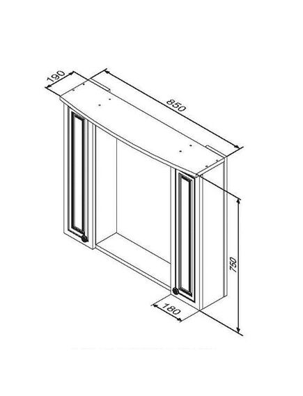 Купить M41MPX0851WG Palace One, зеркало, частично зеркальный шкаф, 85 см, с подсветкой, белый, глянец (m41mpx0851wg) по цене 22590 руб., в Санкт-Петебруге в интернет магазине 100-Систем, а также дургие товары RedBlu by Damixa из раздела Зеркальные шкафы для ванной и Мебель для ванной комнаты