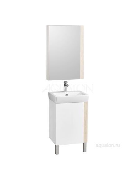 Купить Зеркальный шкаф AQUATON Кантри 55 белый, дуб верона 1A257702AHB20 (1a257702ahb20) по цене 8290 руб., в Санкт-Петебруге в интернет магазине 100-Систем, а также дургие товары AQUATON из раздела Зеркальные шкафы для ванной и Мебель для ванной комнаты