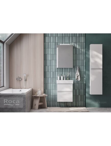 Купить Зеркальный шкаф Roca Oleta 50 левый, белый глянец, A857643806 (a857643806) по цене 16888.06 руб., в Санкт-Петебруге в интернет магазине 100-Систем, а также дургие товары ROCA из раздела Зеркальные шкафы для ванной и Мебель для ванной комнаты