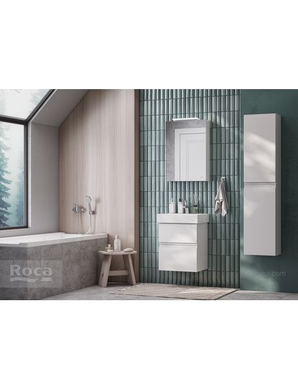 Купить Зеркальный шкаф Roca Oleta 50 правый, белый матовый A857644501 (a857644501) по цене 15990 руб., в Санкт-Петебруге в интернет магазине 100-Систем, а также дургие товары ROCA из раздела Зеркальные шкафы для ванной и Мебель для ванной комнаты