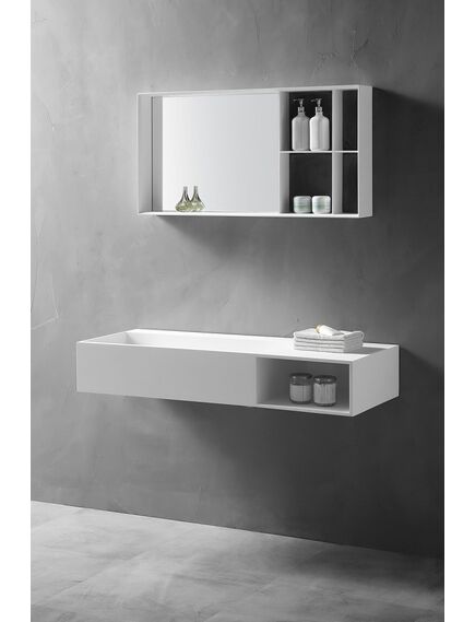 Купить Зеркальный шкаф ABBER Stein AS6639 белый (as6639) по цене 37800 руб., в Санкт-Петебруге в интернет магазине 100-Систем, а также дургие товары ABBER из раздела Зеркальные шкафы для ванной и Мебель для ванной комнаты
