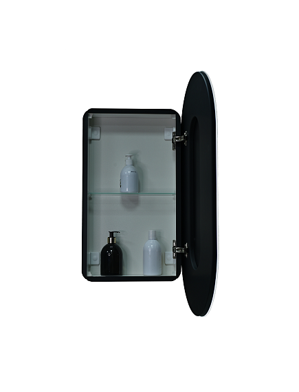 Купить Зеркало-шкаф Континент ELMAGE 450х800 черный (мвк049) по цене 17520 руб., в Санкт-Петебруге в интернет магазине 100-Систем, а также дургие товары Континент из раздела Зеркальные шкафы для ванной и Мебель для ванной комнаты