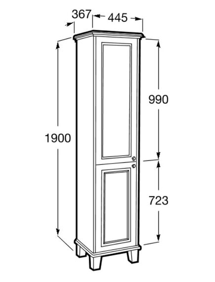 Купить Шкаф - колонна Roca Carmen белый сатин 857137415 (857137415) по цене 142990 руб., в Санкт-Петебруге в интернет магазине 100-Систем, а также дургие товары ROCA из раздела Пеналы и Пеналы, комоды, шкафы