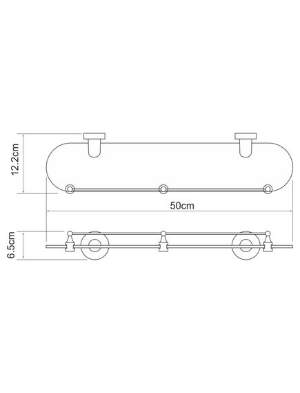 Купить Isen K-4044 Полка стеклянная с бортиком (k-4044) по цене 3470 руб., в Санкт-Петебруге в интернет магазине 100-Систем, а также дургие товары WasserKRAFT из раздела Стеклянные полки и Полки для ванной комнаты