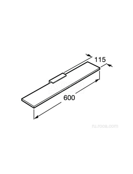 Купить Полка стеклянная Roca Nuova 816524001 (816524001) по цене 6152.86 руб., в Санкт-Петебруге в интернет магазине 100-Систем, а также дургие товары ROCA из раздела Стеклянные полки и Полки для ванной комнаты