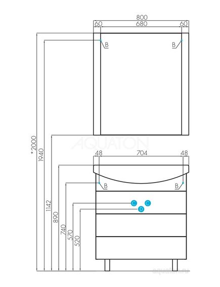 Купить Тумба под раковину AQUATON Ария 80 Н белый 1A141301AA010 (1a141301aa010) по цене 25386.1 руб., в Санкт-Петебруге в интернет магазине 100-Систем, а также дургие товары AQUATON из раздела Тумбы под раковину и Мебель для ванной комнаты