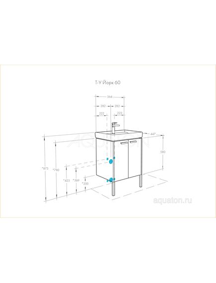 Купить Тумба под раковину AQUATON Йорк 60 белый, выбеленное дерево 1A170201YOAY0 (1a170201yoay0) по цене 9770 руб., в Санкт-Петебруге в интернет магазине 100-Систем, а также дургие товары AQUATON из раздела Тумбы под раковину и Мебель для ванной комнаты