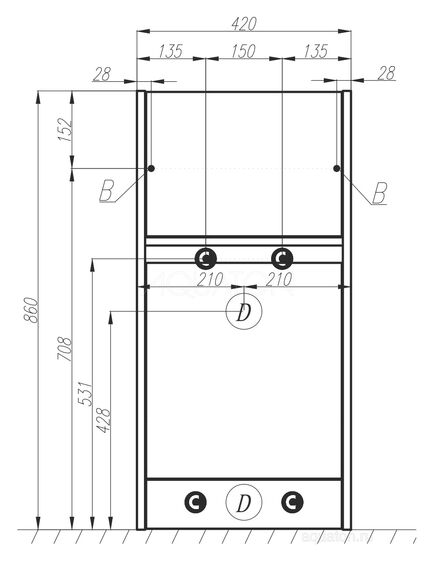 Купить Тумба под раковину AQUATON Лондри 40 белый с фасадом 1A236001LH010 (1a236001lh010) по цене 15160 руб., в Санкт-Петебруге в интернет магазине 100-Систем, а также дургие товары AQUATON из раздела Тумбы под раковину и Мебель для ванной комнаты