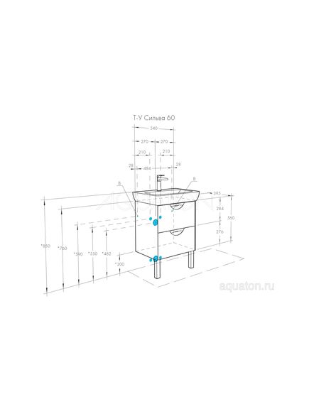 Купить Тумба под раковину AQUATON Сильва 60 дуб фьорд 1A211801SIW60 (1a211801siw60) по цене 15490 руб., в Санкт-Петебруге в интернет магазине 100-Систем, а также дургие товары AQUATON из раздела Тумбы под раковину и Мебель для ванной комнаты