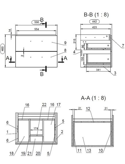 Купить Тумба под раковину подвесная LARA 60 для COMO 60 орех (63414) по цене 15990 руб., в Санкт-Петебруге в интернет магазине 100-Систем, а также дургие товары CERSANIT из раздела Тумбы под раковину и Мебель для ванной комнаты