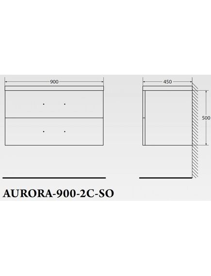 Купить Тумба для комплекта Belbagno Aurora-900-2C-SO-RT (aurora-900-2c-so-rt) по цене 27810 руб., в Санкт-Петебруге в интернет магазине 100-Систем, а также дургие товары BelBagno из раздела Тумбы под раковину и Мебель для ванной комнаты