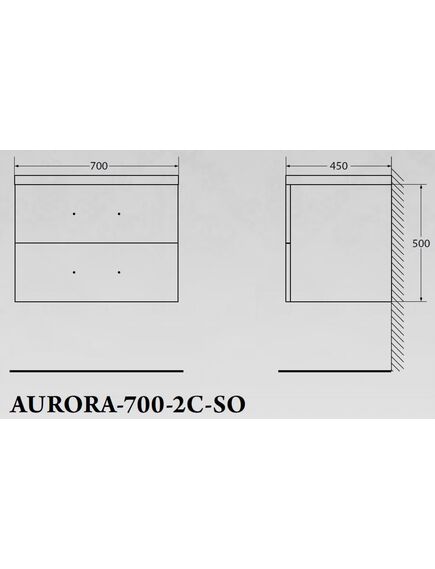 Купить Тумба для комплекта Belbagno Aurora-700-2C-SO-RT (aurora-700-2c-so-rt) по цене 26200 руб., в Санкт-Петебруге в интернет магазине 100-Систем, а также дургие товары BelBagno из раздела Тумбы под раковину и Мебель для ванной комнаты