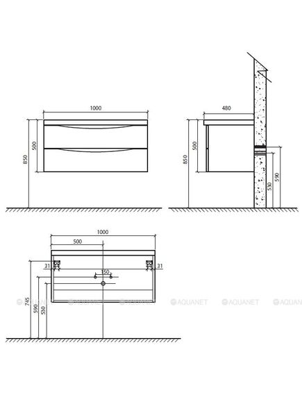 Купить Тумба для комплекта BelBagno ANCONA-N-1000-2C-SO-WO rovere bianco (ancona-n-1000-2c-so-wo) по цене 46170 руб., в Санкт-Петебруге в интернет магазине 100-Систем, а также дургие товары BelBagno из раздела Тумбы под раковину и Мебель для ванной комнаты