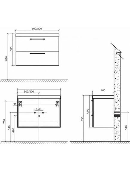 Купить Тумба под раковину BelBagno Torino 80 TORINO-800-2C-SO-BL подвесная Bianco Lucido (torino-800-2c-so-bl) по цене 26400 руб., в Санкт-Петебруге в интернет магазине 100-Систем, а также дургие товары BelBagno из раздела Тумбы под раковину и Мебель для ванной комнаты