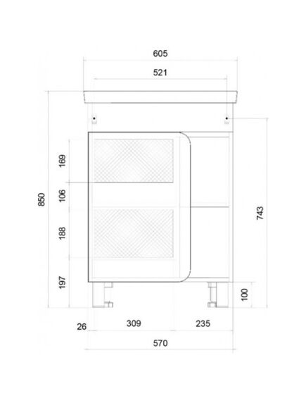 Купить 1Marka Тумба Nuvo 60Н 1д. Дуб Сонома (у76062) по цене 10001 руб., в Санкт-Петебруге в интернет магазине 100-Систем, а также дургие товары 1MARKA из раздела Тумбы под раковину и Мебель для ванной комнаты