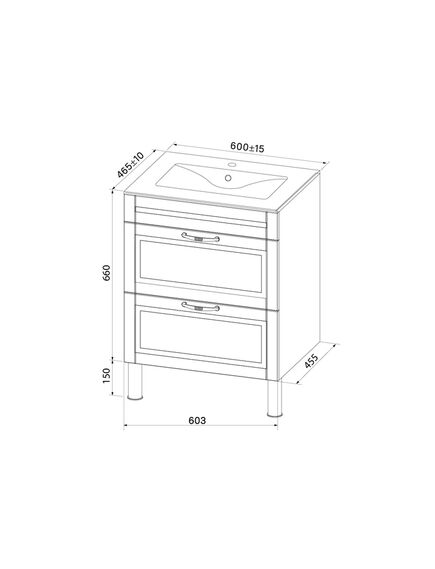 Купить Тумба с умывальником, напольная, 60 см, белая, Oxford, IDDIS, OXF60W0i95K (oxf60w0i95k) по цене 25185 руб., в Санкт-Петебруге в интернет магазине 100-Систем, а также дургие товары IDDIS из раздела Тумбы с умывальником и Мебель для ванной комнаты